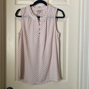 Pale pink polka dot top size M